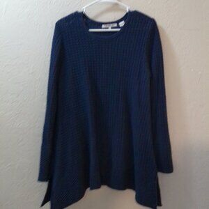 eight eight eight Navy Waffle Knit Swing Sweater – Women’s Medium